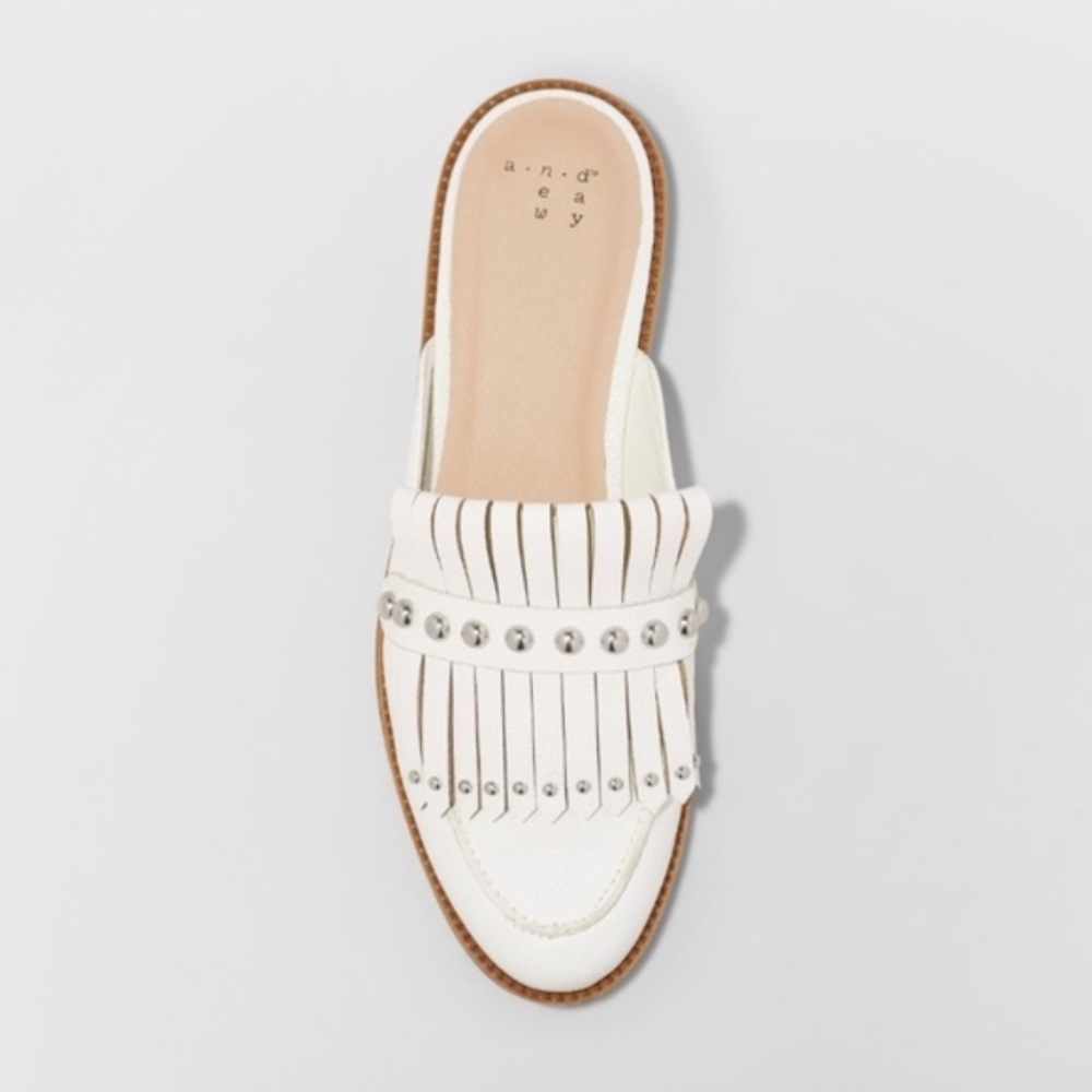 A New Day Karoline Backless Mules White New - Picture 5 of 5